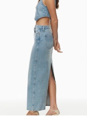 DENIM FORUM The '90s Pencil Maxi Denim Skirt Aritzia size 24